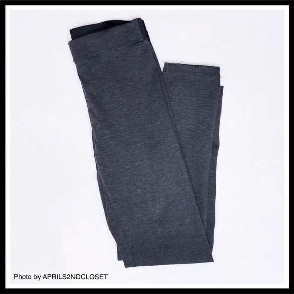 FITTED SKINNY PANTS GRAY BASIC STRAIGHT LEG CASUAL KNIT PANTS - Picture 4 of 8
